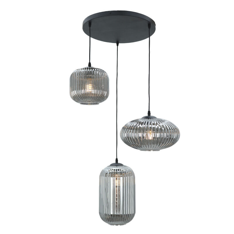 Retro Pendelleuchte Grau, Charlois