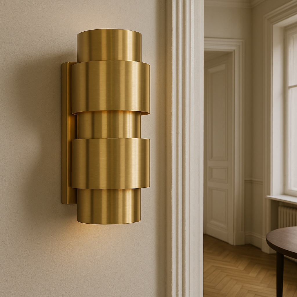 Moderne Wandleuchte Messing, Ludo