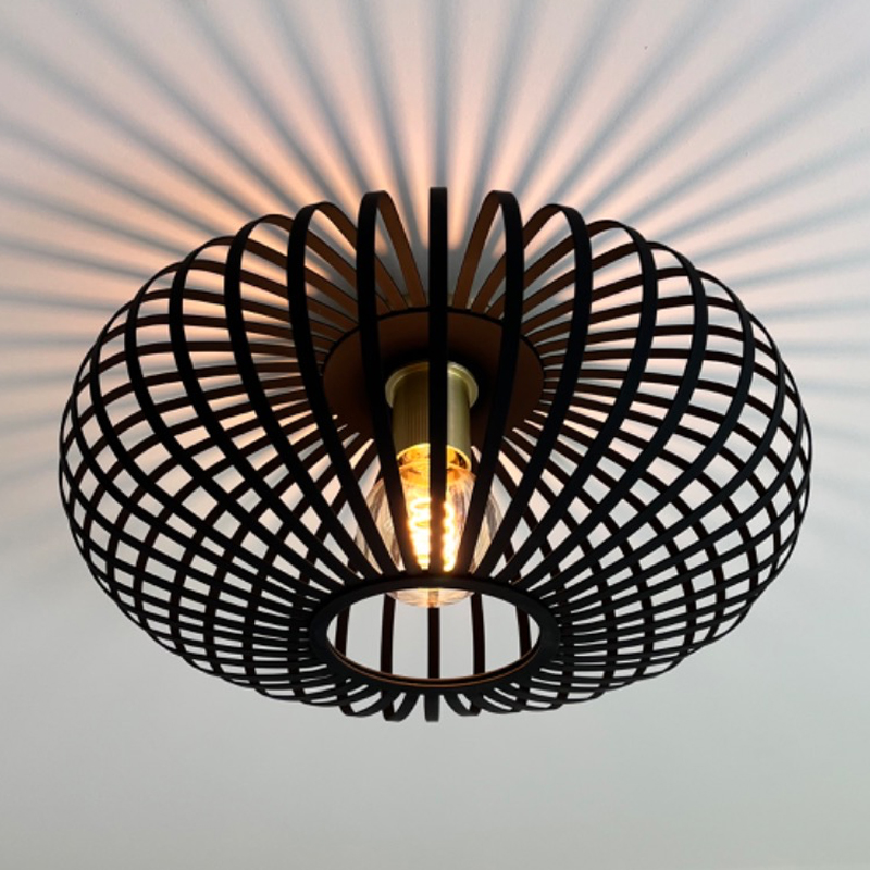 Industrielle Deckenlampe Gold, Lieve