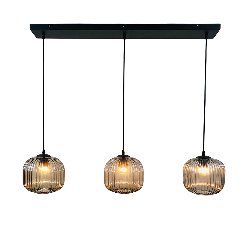 Retro Pendelleuchte Grau, Charlois