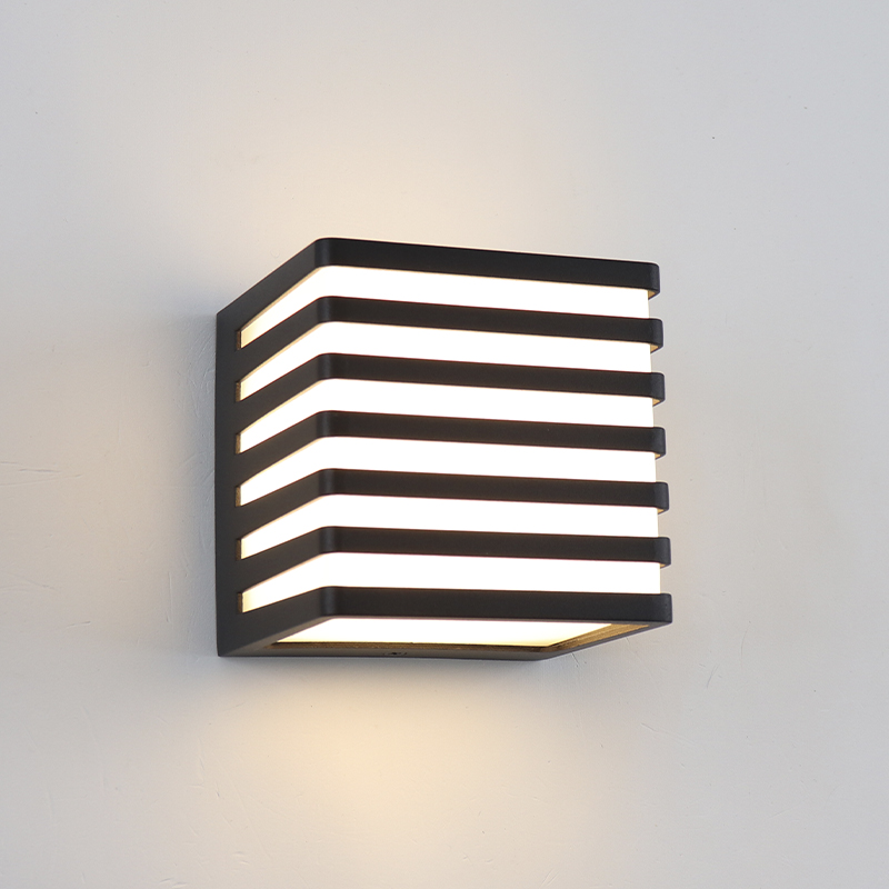 Moderne Außenleuchte Schwarz, Lenny, 9W, 3000K LED, IP54