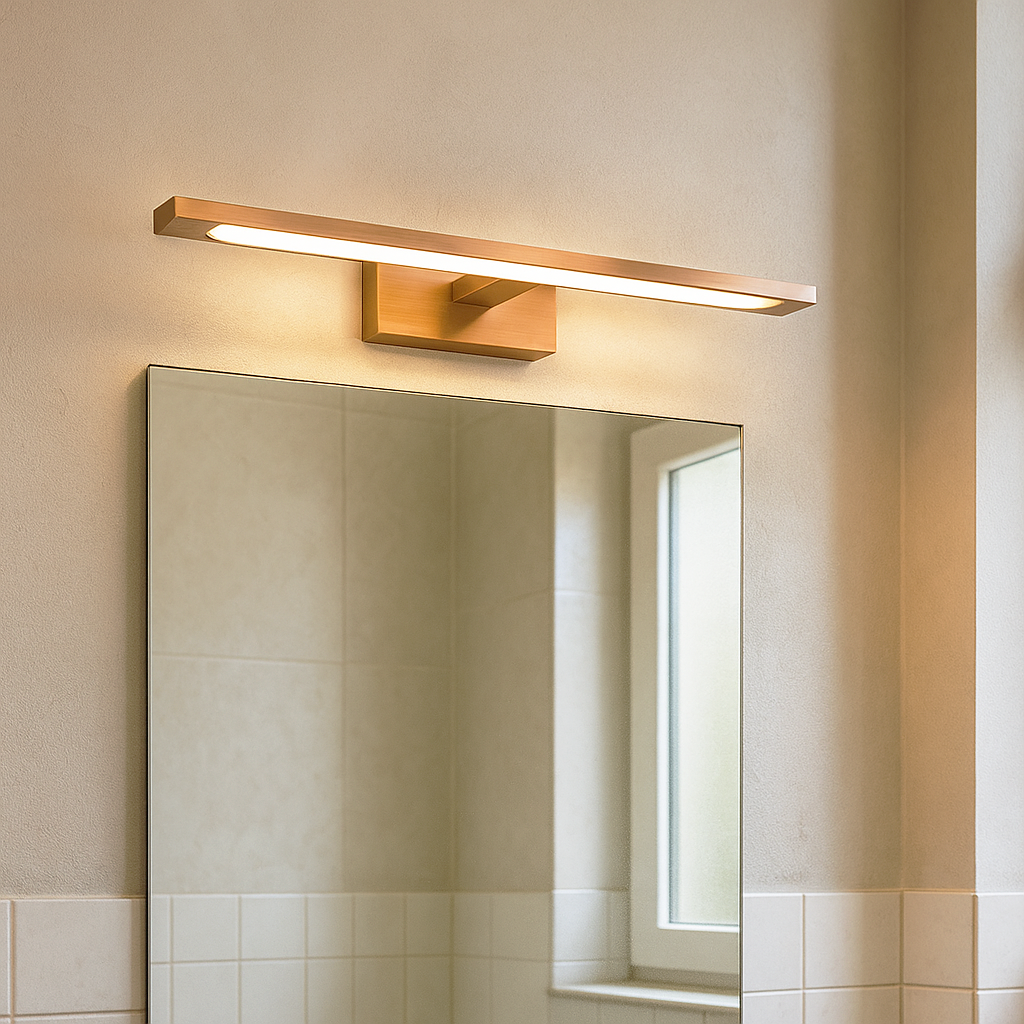Moderne Wandleuchte Badezimmer Kupfer, Steffy, 6W, 2700K LED, IP44