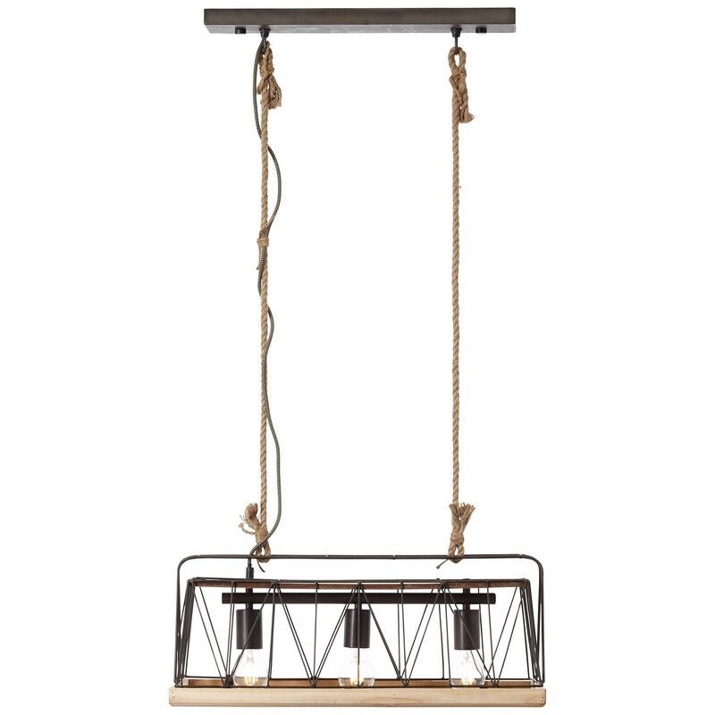 Holz Pendelleuchte Silber, Iris