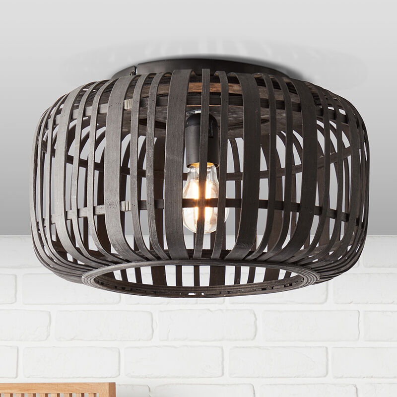 Holz Deckenlampe Schwarz, Brain