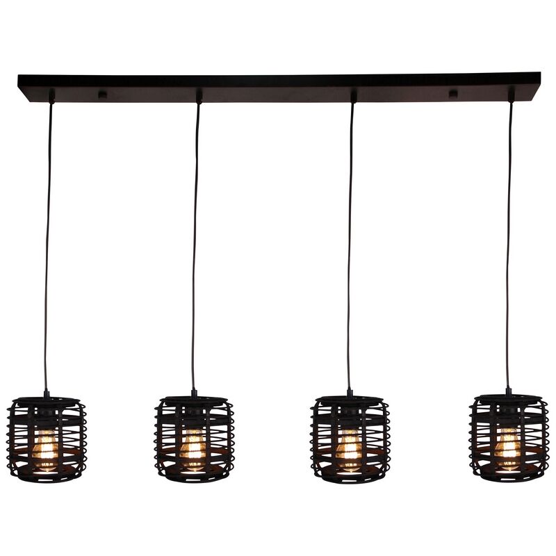 Holz Pendelleuchte Schwarz, Deacon