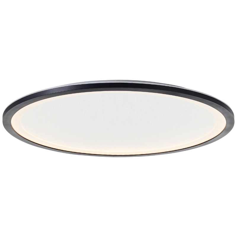 Moderne LED Panel Deckenleuchte Schwarz, Yamal, 36W, warm- bis kaltweiß einstellbare LED, mit Fernbedienung