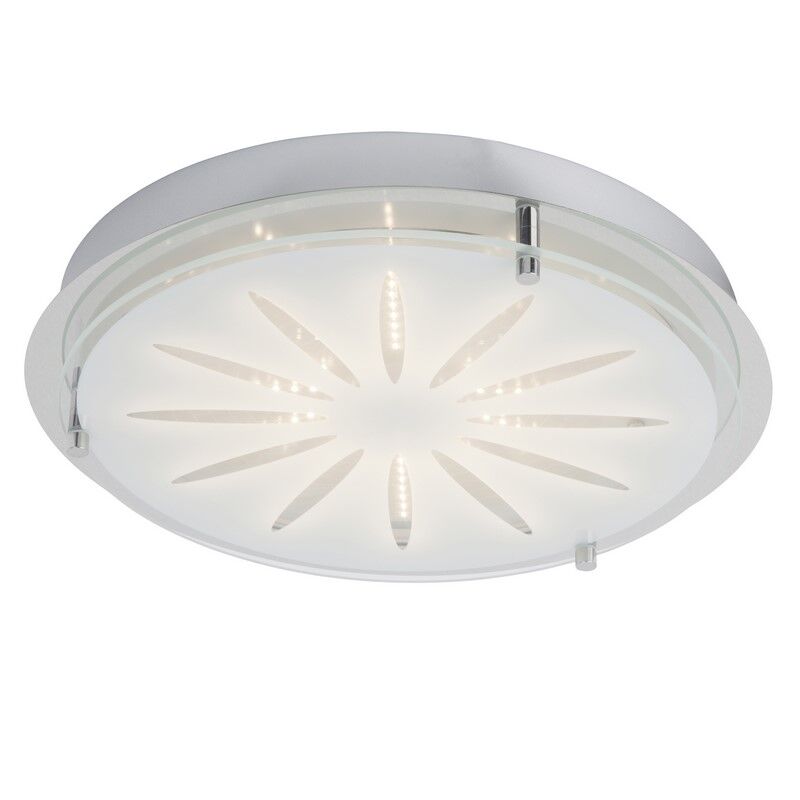 Glas Wandleuchte Chrom, Danae, 15W, 3000K LED
