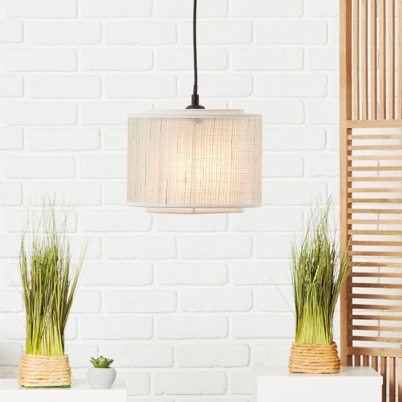 Landhaus Pendelleuchte Beige, Gerbert