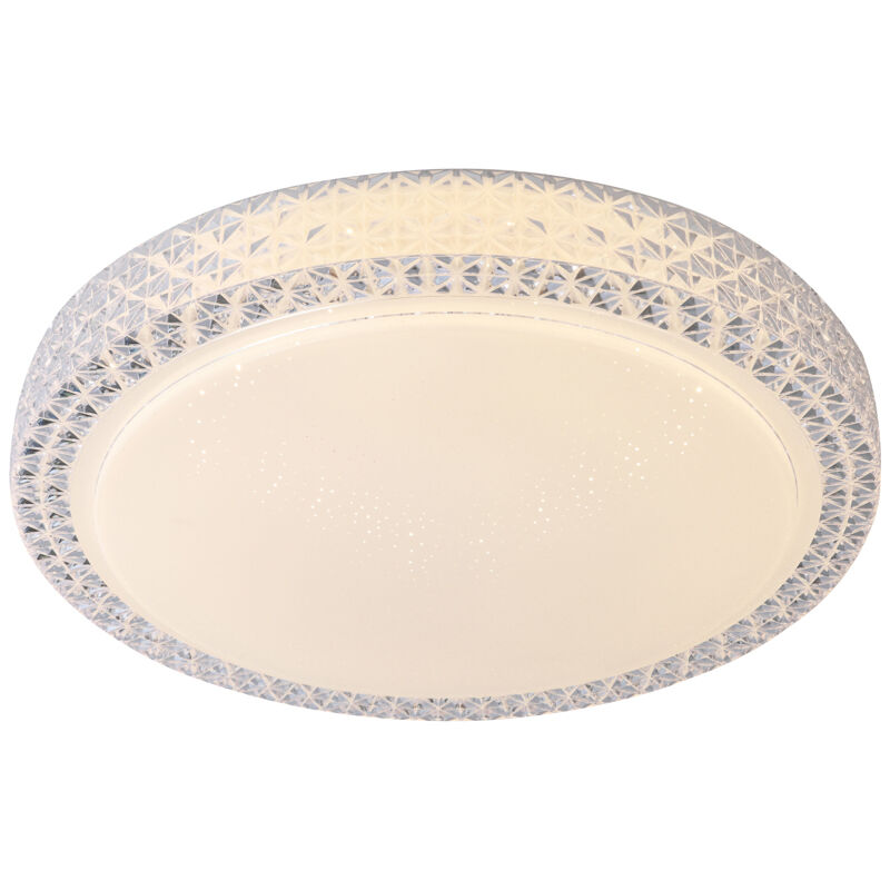 Design Deckenlampe Weiß, Baki, 60W, in Lichtfarbe einstellbare LED, mit Fernbedienung