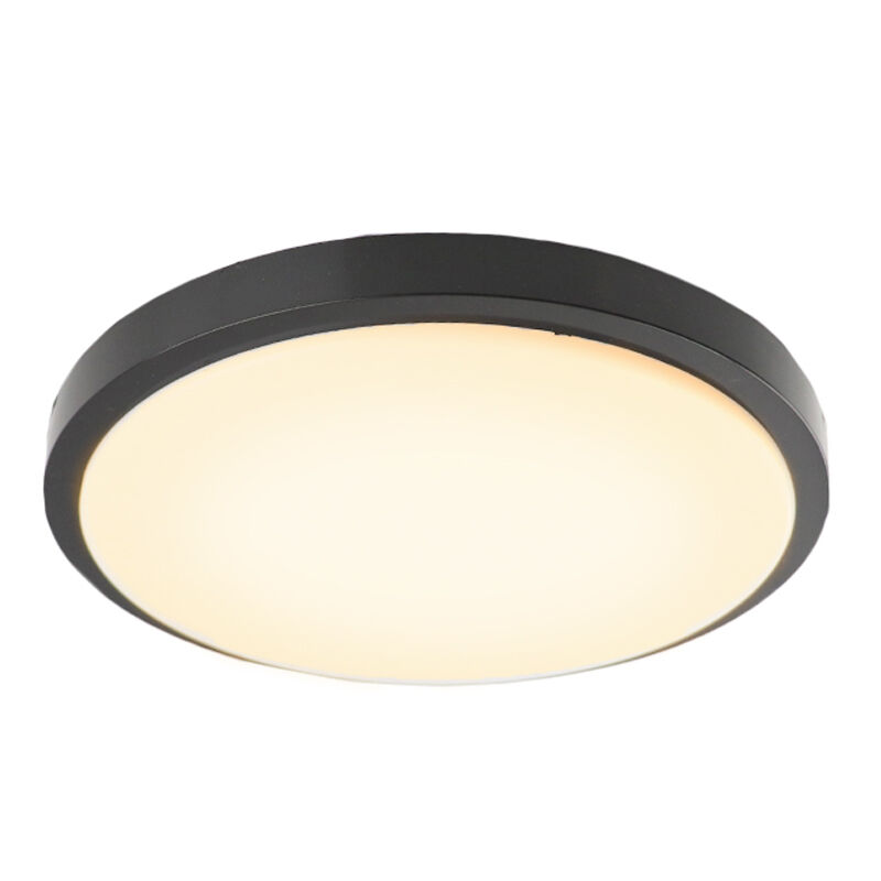 Schwarze moderne Deckenlampe Kunststoff, Kos, 22W, 3000K LED