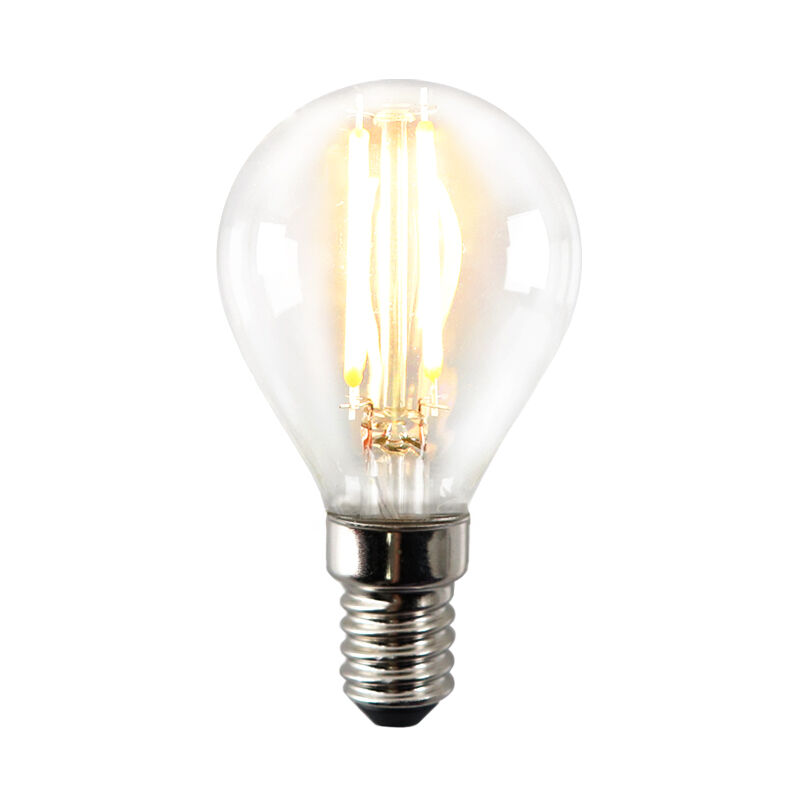 Dimmbare E14 LED Lampe, P45, 3w, transparent Glas, 2700k