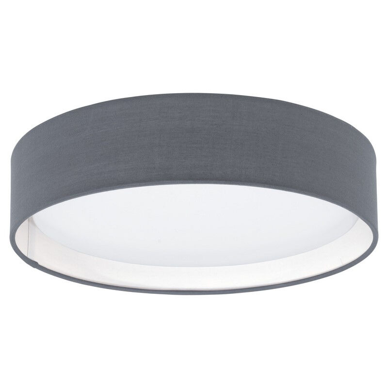 Graue moderne Deckenlampe Stoff, Abano, 12W, 3000K LED