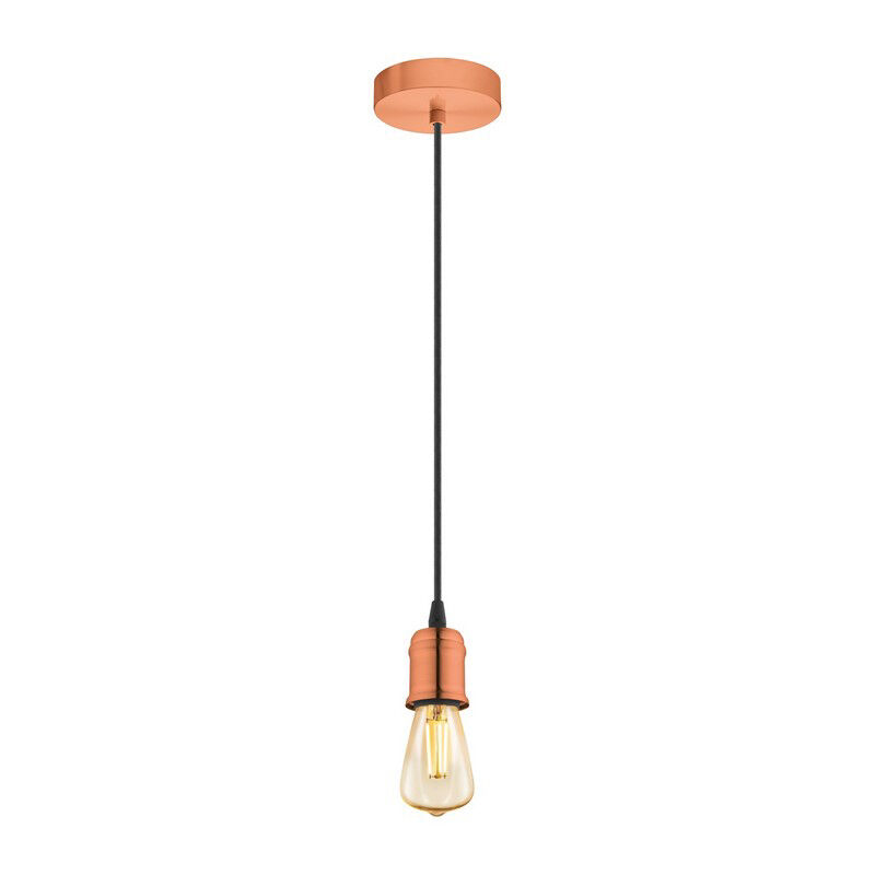 Kupfer vintage Pendelleuchte Metall, Christel