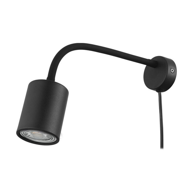 Schwarze moderne Deckenstrahler Stahl, Samiha, mit Schalter