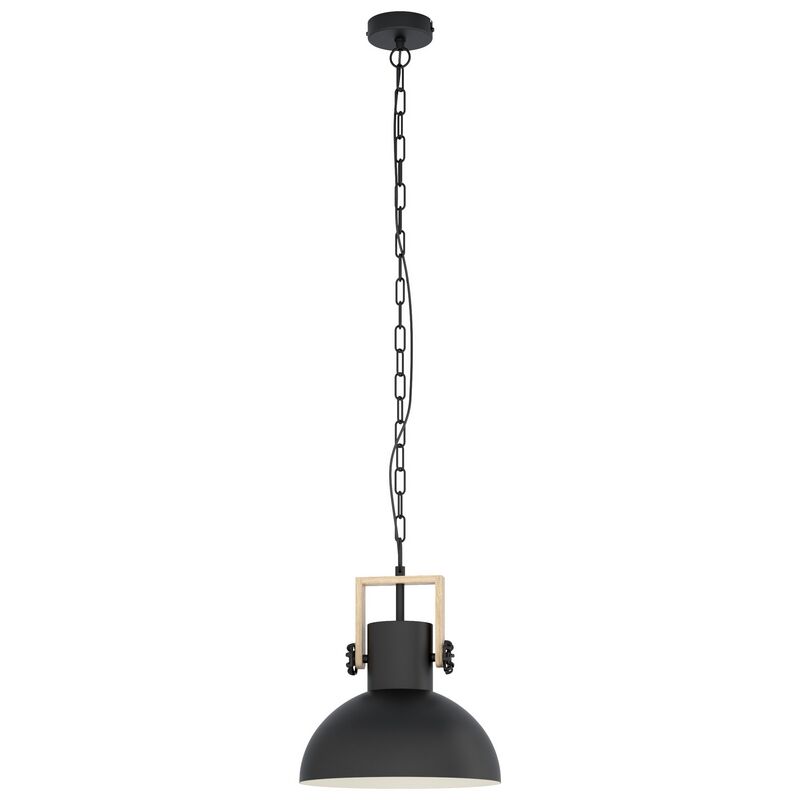 Schwarze industrielle Pendelleuchte Metall, Elmira