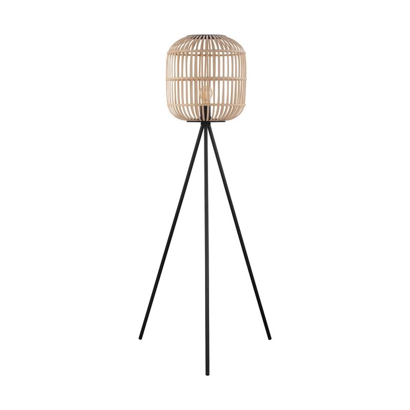 Schwarze landhaus Stativlampe Stahl, Ankie, mit Schalter