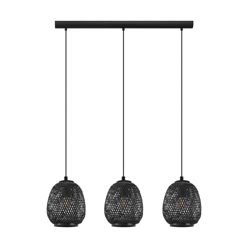 Holz Pendelleuchte Schwarz, Nicole