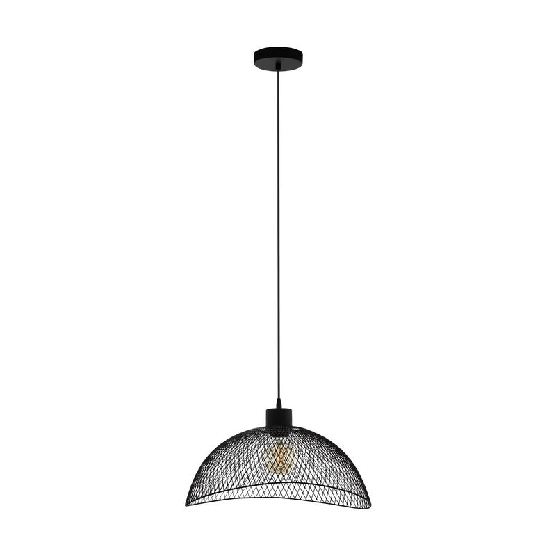 Schwarze industrielle Pendelleuchte Stahl, Ritish