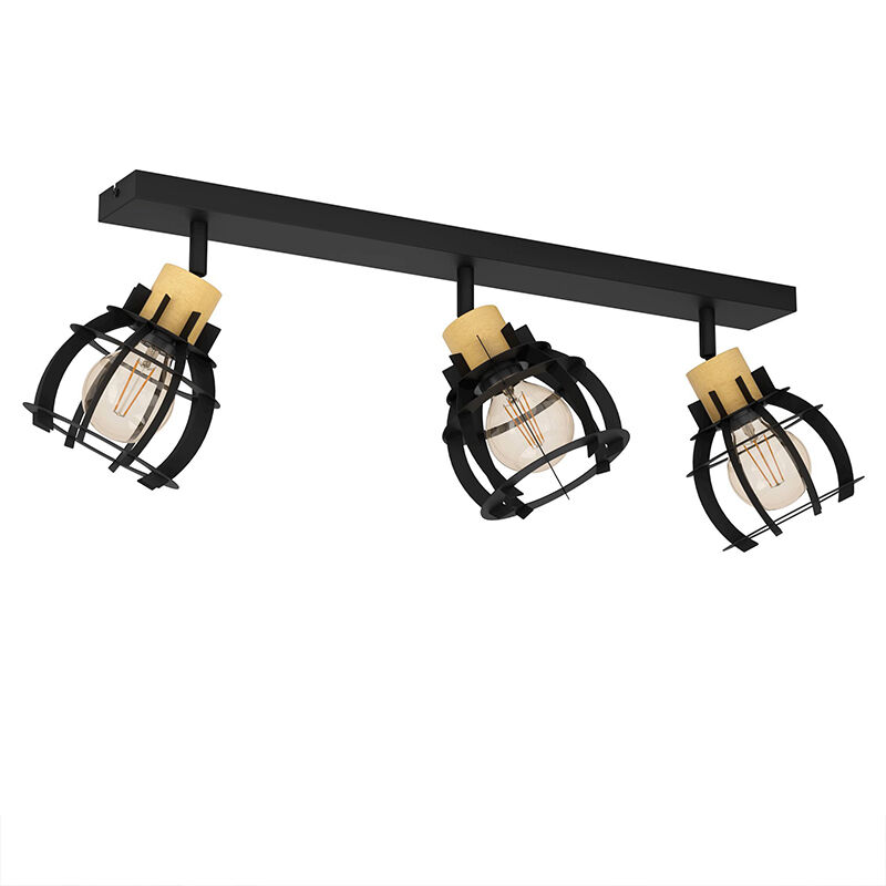 Schwarze retro Deckenstrahler Aluminium, Redouan
