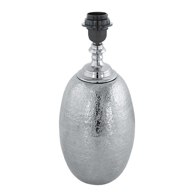 Nickel retro Tischlampe ohne Schirm Aluminium, Abdel, mit Schalter