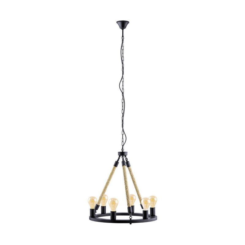 Schwarze retro Pendelleuchte Metall, Admir