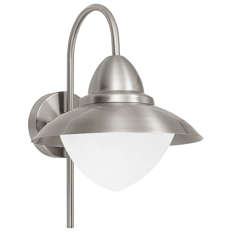 Silberne antik Außenleuchte Glas, Elayza, IP44