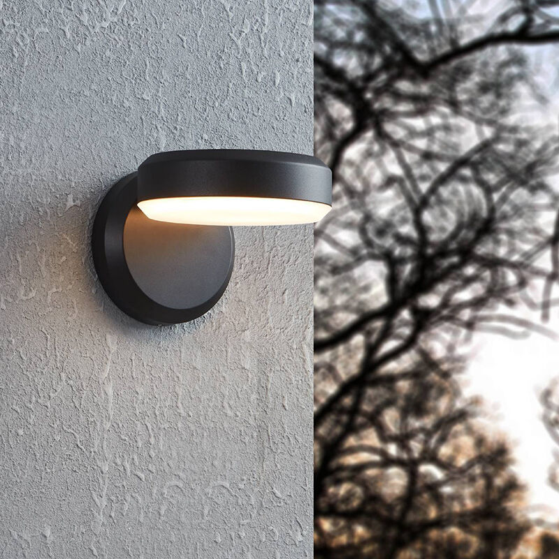 Schwarze Außenleuchte Stahl, Gabriella, 3,6W, 3000K LED, IP54