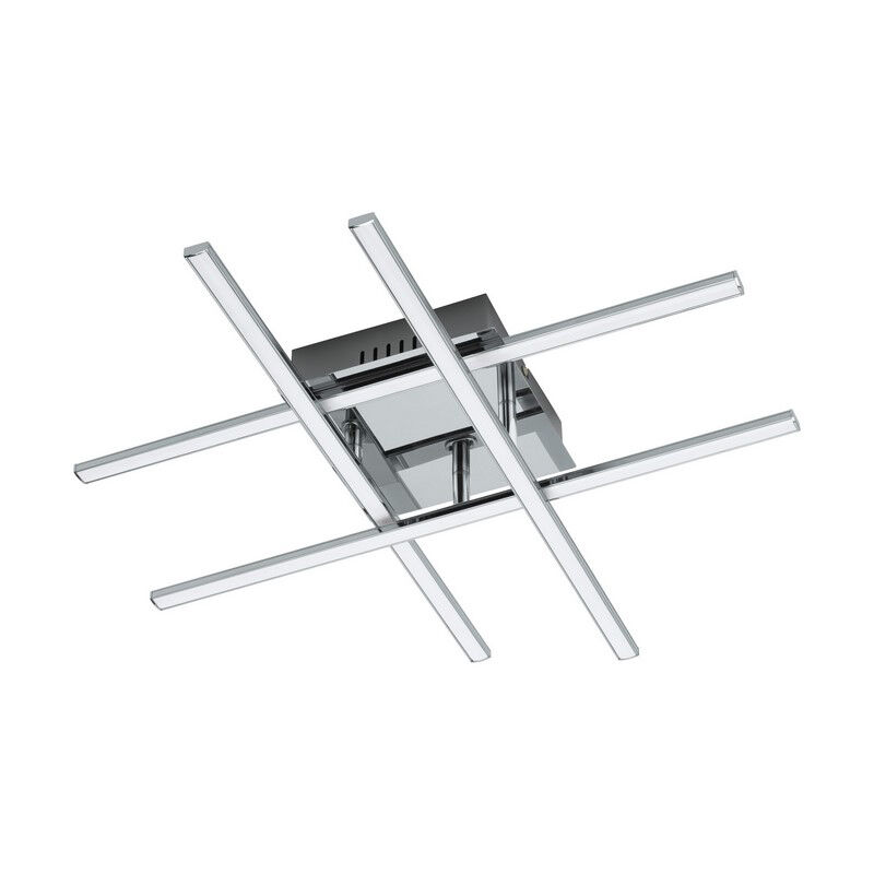Chrom moderne Deckenleuchte Stahl, Arantxa, 24W, 3000K LED