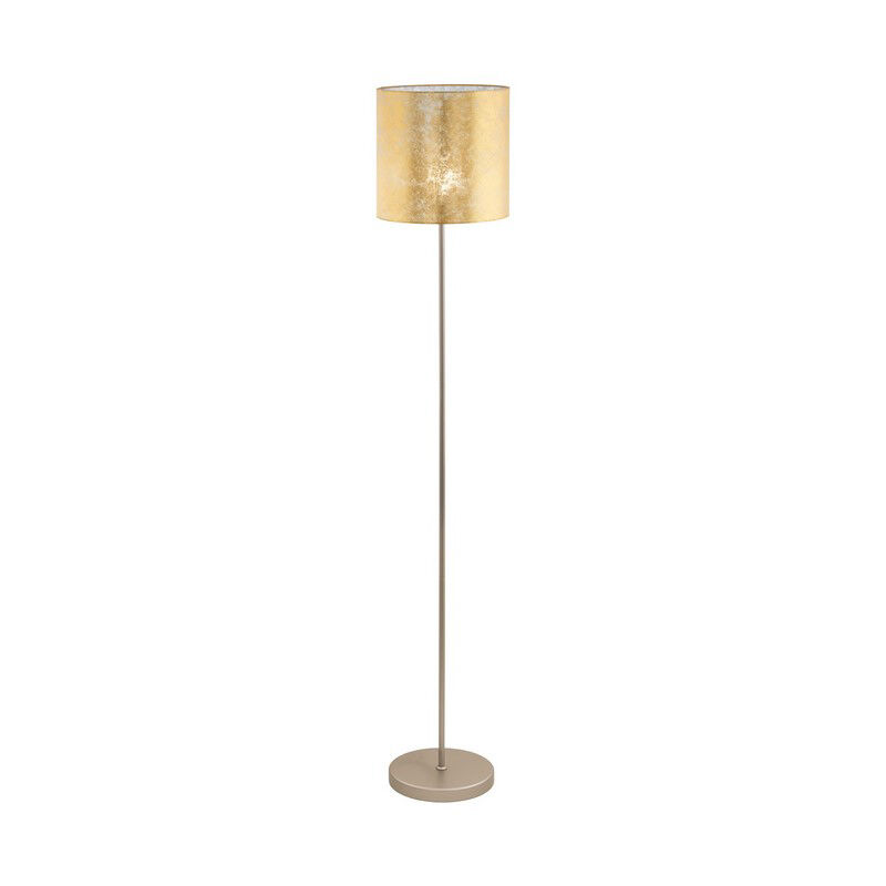 Beige moderne Stehlampe Metall, Megan, mit Schalter