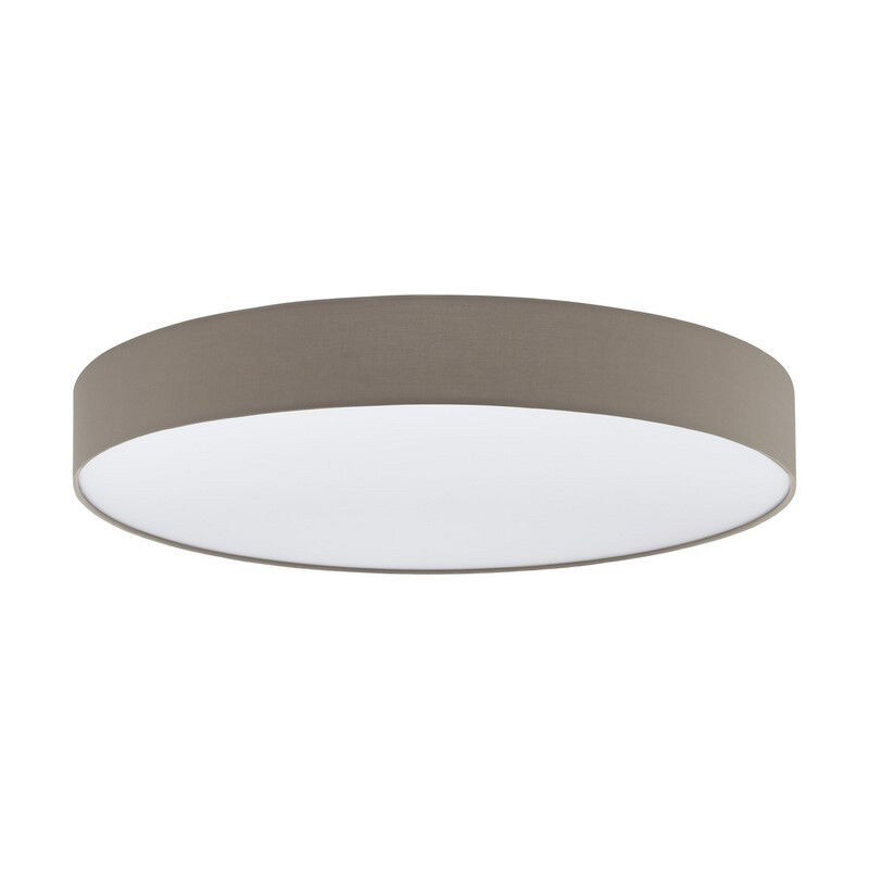 Taupe moderne Deckenleuchte Kunststoff, Sila, 60W, warm- bis kaltweiß einstellbare LED, mit Fernbedienung
