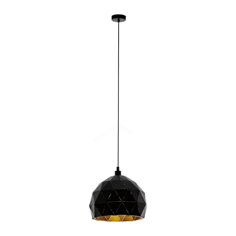 Schwarze moderne Pendelleuchte Stahl, Silva