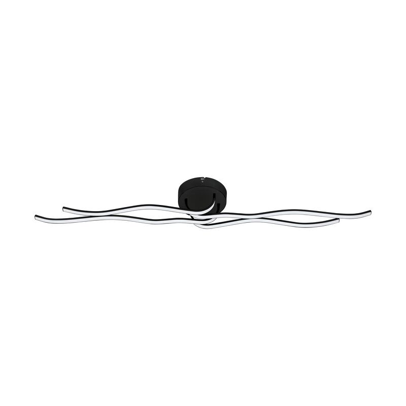 Schwarze moderne Deckenlampe Aluminium, Therese, 36W, 3000K LED