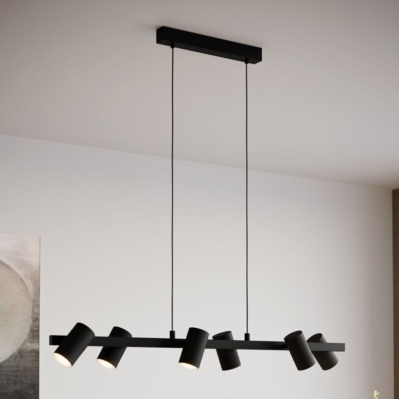 Schwarze moderne Pendelleuchte Stahl, Patrice