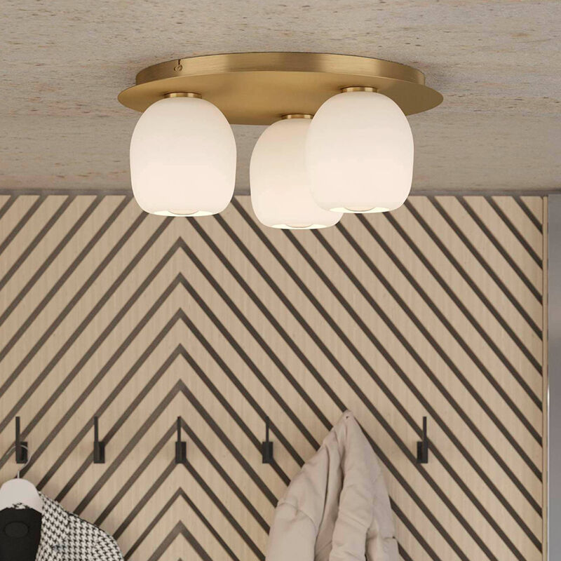 Weiße design Deckenleuchte Glas, Jeannine