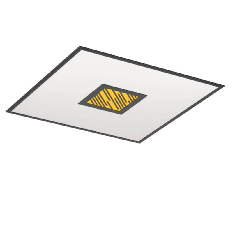 Schwarze moderne Deckenleuchte Aluminium, Vinesh, 36W, warm- bis kaltweiß einstellbare LED, 3-stufig dimmbar