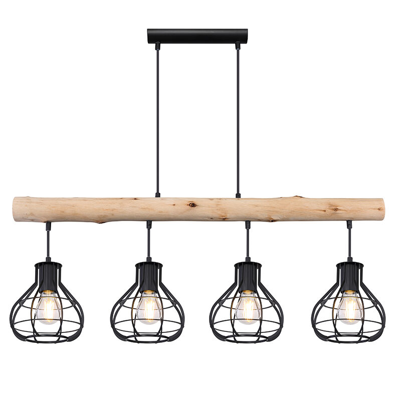 Holz Pendelleuchte Braun, Tijs