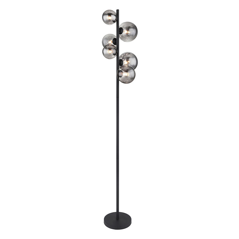 Schwarze design Stehlampe Glas, Melinda, mit Schalter