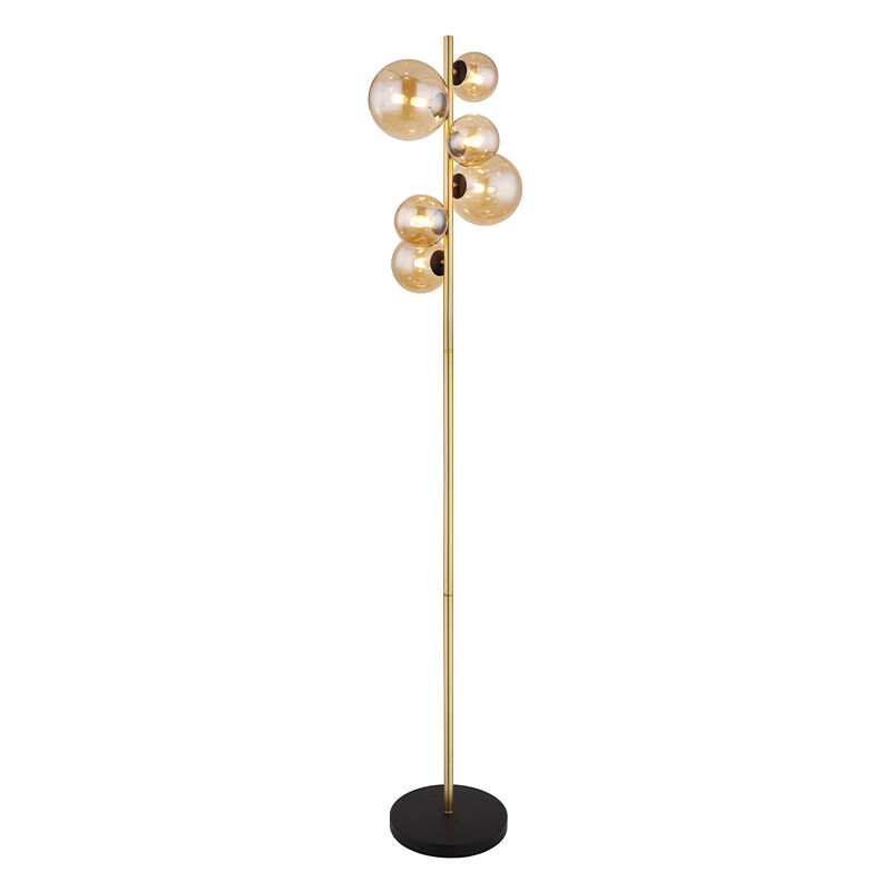 Bernstein design Stehlampe Glas, Melinda, mit Schalter