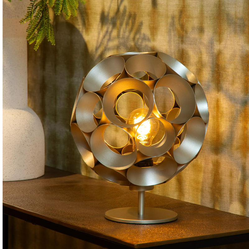 Goldene Tischleuchte Modern, Hannelore
