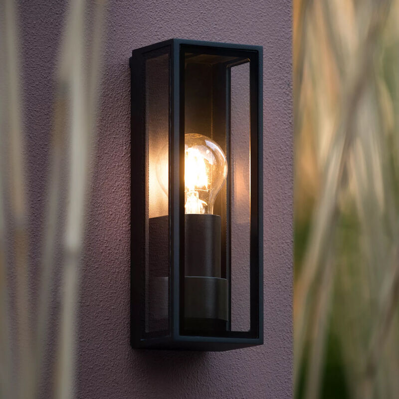 Schwarze Außenleuchte Modern, Dukan, IP65