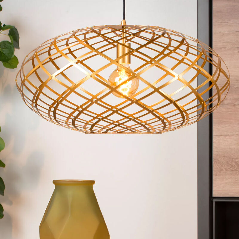 Goldene Pendelleuchte Modern, Wolfram