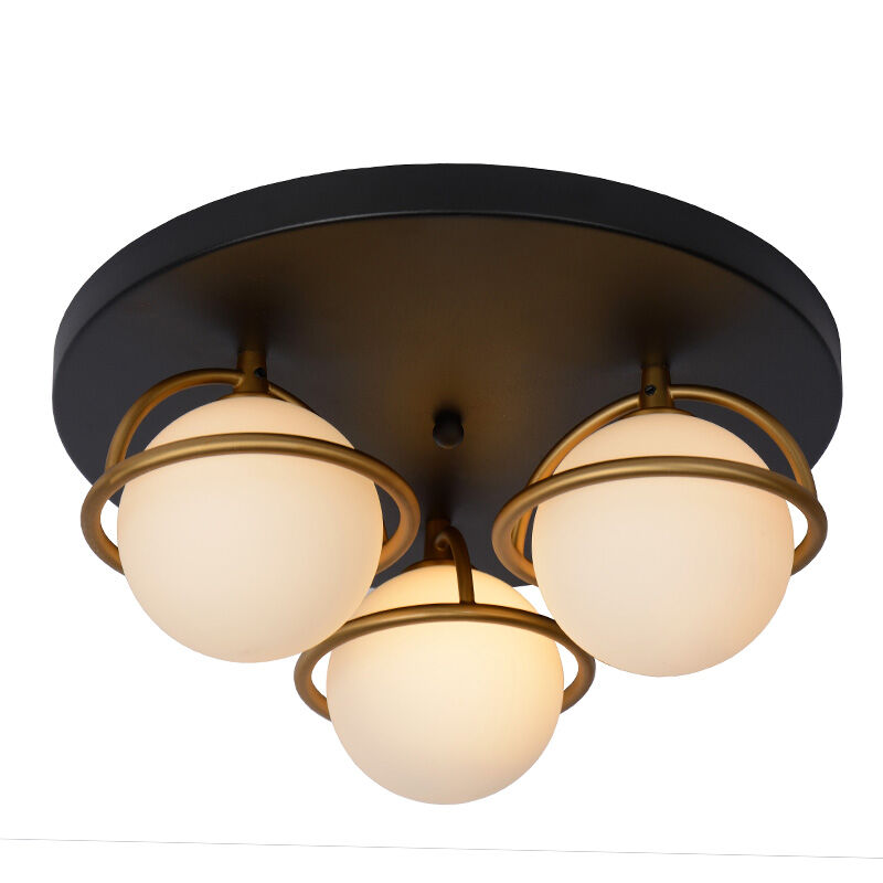 Schwarze Badezimmer Deckenleuchte Antik, Isobel, IP44