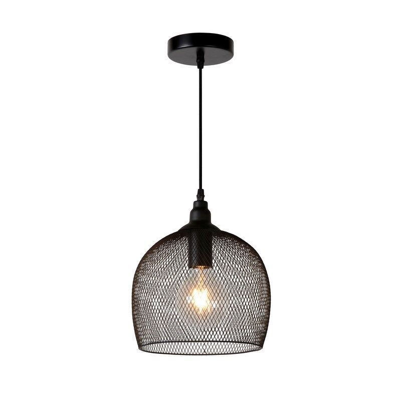Schwarze Pendelleuchte Retro, Mesh