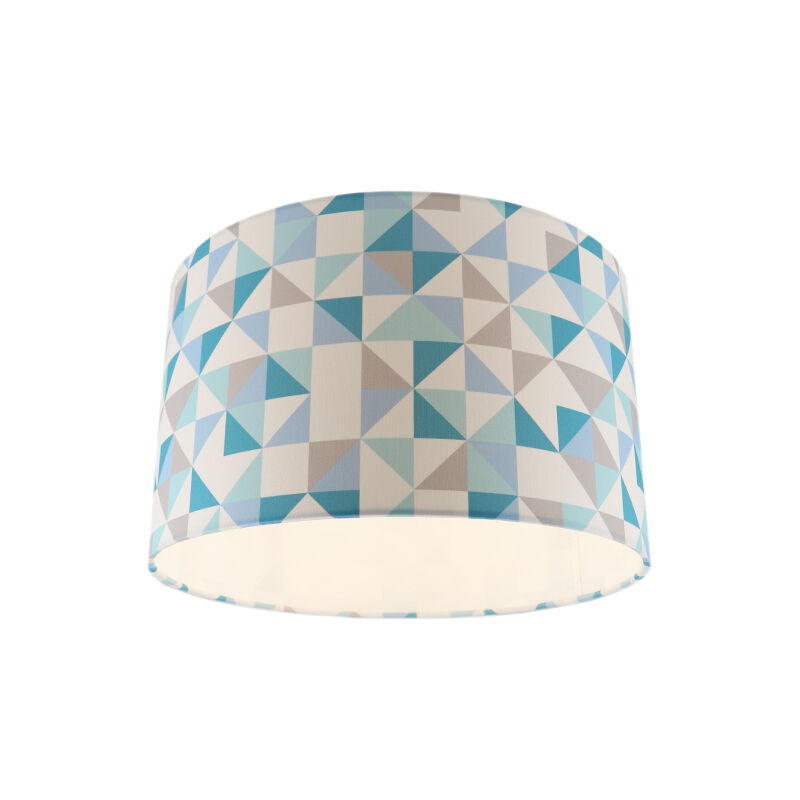Karierte Deckenlampe blau, Jugendzimmer