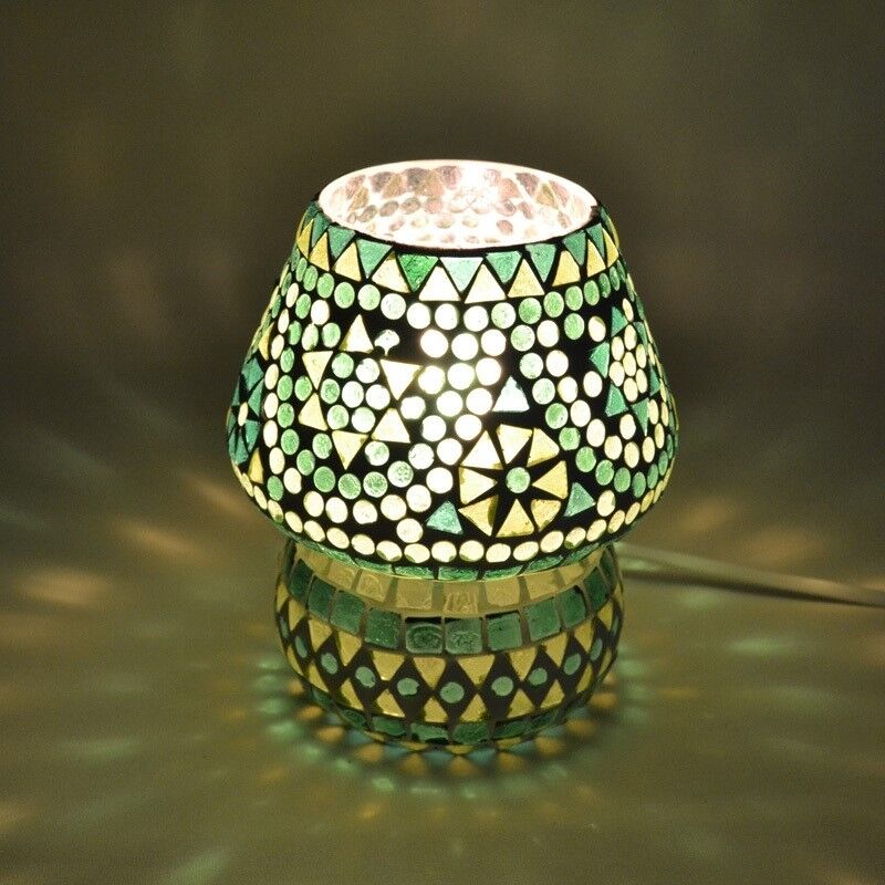 Grüne Mosaik Tischleuchte Orientalisch, Rachel
