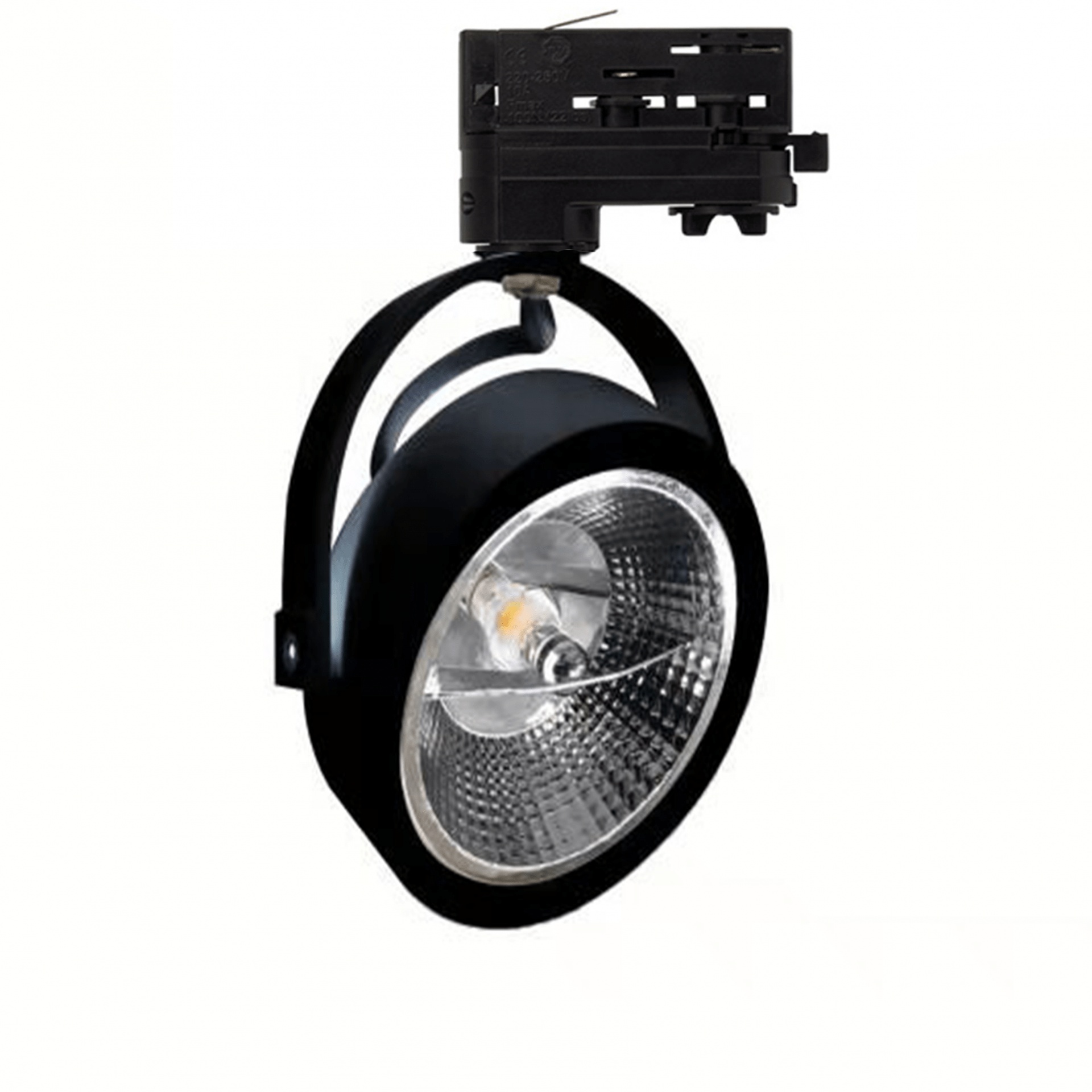 Schwarzer 3-Phasen-LED-Schienenstrahler Tirsa, 15W, 4000K, Pro