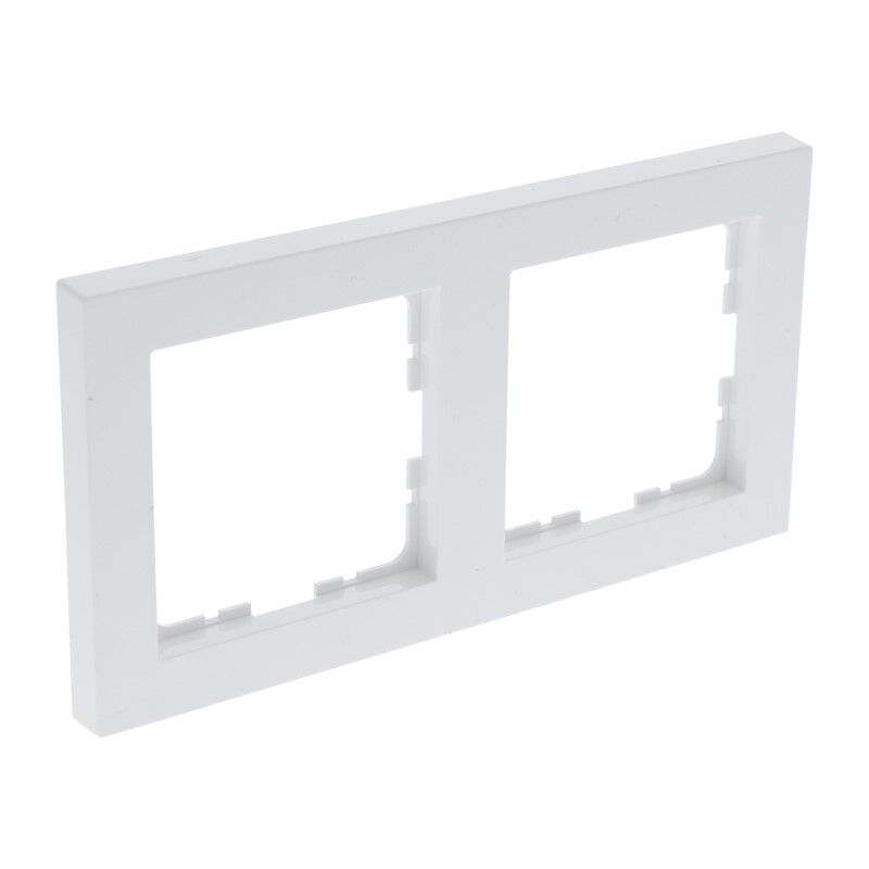 Q-Link S-Line Abdeckrahmen 2-fach, Polarweiß
