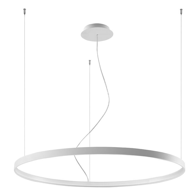 Aluminium Pendelleuchte Weiß, Ringo, 70W, 3000K LED