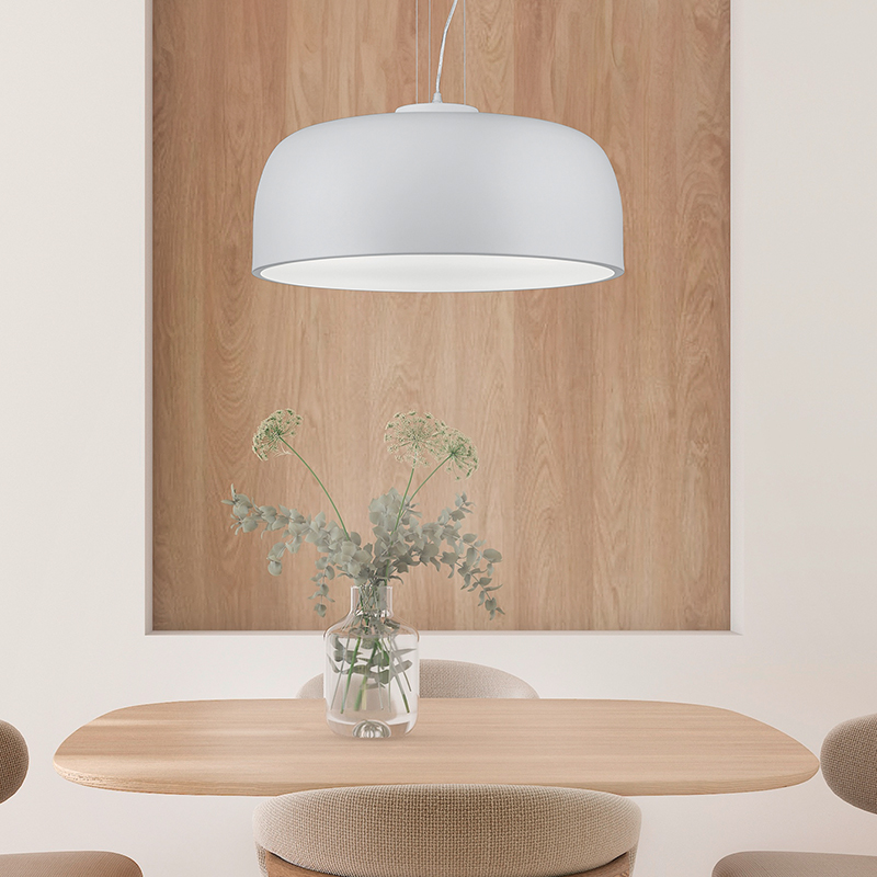 Weiße Pendelleuchte Modern, Alnon