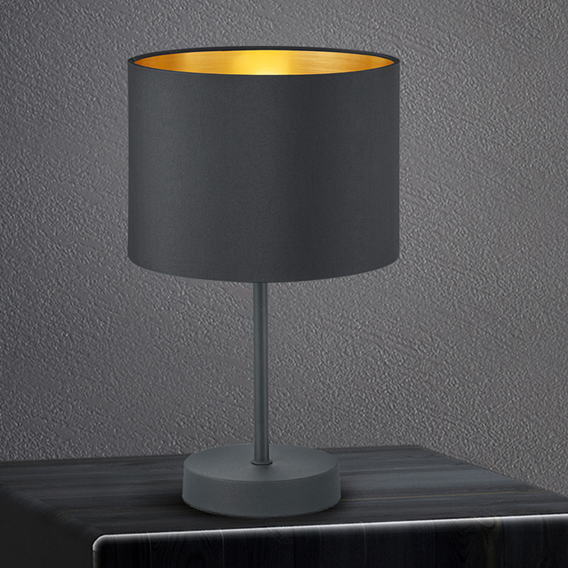 Schwarze Tischleuchte Modern, Jeany, mit Schalter
